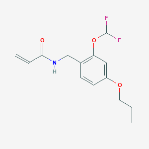 N-[[2-(Difluoromethoxy)-4-propoxyphenyl]methyl]prop-2-enamide