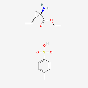 molecular formula C15H21NO5S B2899511 (1R,2S)-ethyl 1-amino-2-vinylcyclopropanecarboxylate 4-methylbenzenesulfonate CAS No. 1159609-95-6