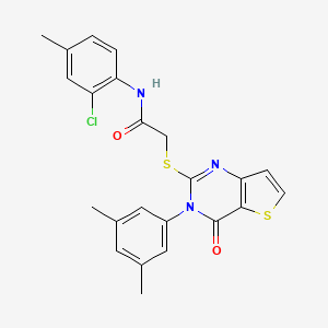 N-(2-chloro-4-methylphenyl)-2-{[3-(3,5-dimethylphenyl)-4-oxo-3,4-dihydrothieno[3,2-d]pyrimidin-2-yl]sulfanyl}acetamide