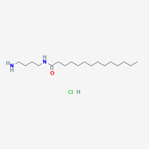 molecular formula C18H39ClN2O B2899516 N-(4-Aminobutyl)tetradecanamide;hydrochloride CAS No. 123433-29-4