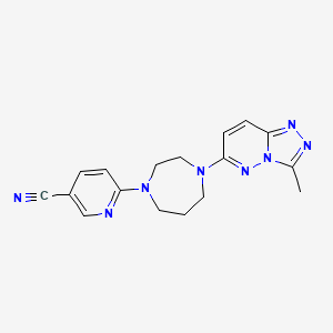 molecular formula C17H18N8 B2899533 6-[4-(3-Methyl-[1,2,4]triazolo[4,3-b]pyridazin-6-yl)-1,4-diazepan-1-yl]pyridine-3-carbonitrile CAS No. 2309732-87-2