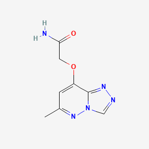 molecular formula C8H9N5O2 B2899541 2-((6-Methyl-[1,2,4]triazolo[4,3-b]pyridazin-8-yl)oxy)acetamide CAS No. 2034470-65-8