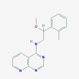 B2899544 N-[2-Methoxy-2-(2-methylphenyl)ethyl]pyrido[2,3-d]pyrimidin-4-amine CAS No. 2379978-87-5