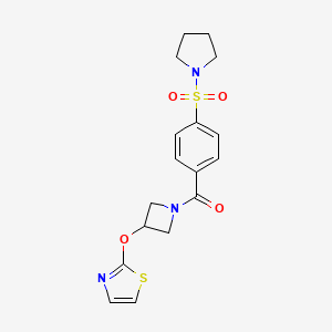 (4-(Pyrrolidin-1-ylsulfonyl)phenyl)(3-(thiazol-2-yloxy)azetidin-1-yl)methanone