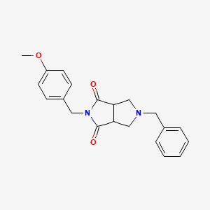 2-Benzyl-5-[(4-methoxyphenyl)methyl]-1,3,3a,6a-tetrahydropyrrolo[3,4-c]pyrrole-4,6-dione