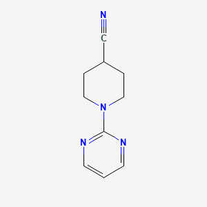 molecular formula C10H12N4 B2899559 1-Pyrimidin-2-ylpiperidine-4-carbonitrile CAS No. 1260878-23-6