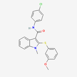N-(4-chlorophenyl)-2-[(3-methoxyphenyl)sulfanyl]-1-methyl-1H-indole-3-carboxamide