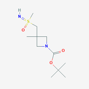 molecular formula C11H22N2O3S B2899562 Tert-butyl 3-methyl-3-[(methylsulfonimidoyl)methyl]azetidine-1-carboxylate CAS No. 2413885-55-7
