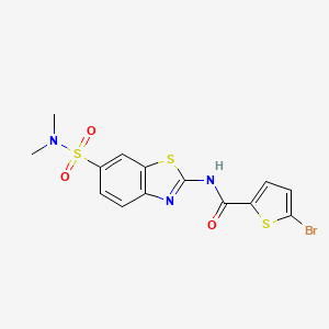 molecular formula C14H12BrN3O3S3 B2899567 5-bromo-N-(6-(N,N-dimethylsulfamoyl)benzo[d]thiazol-2-yl)thiophene-2-carboxamide CAS No. 921871-78-5