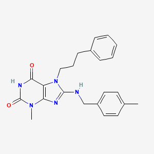 3-methyl-8-((4-methylbenzyl)amino)-7-(3-phenylpropyl)-1H-purine-2,6(3H,7H)-dione