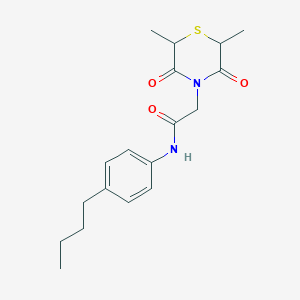 N-(4-butylphenyl)-2-(2,6-dimethyl-3,5-dioxothiomorpholin-4-yl)acetamide