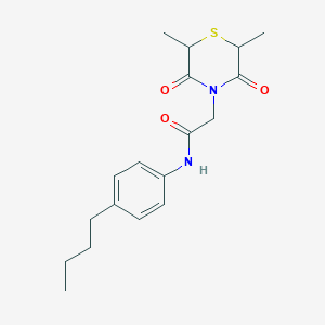 molecular formula C18H24N2O3S B2899569 N-(4-butylphenyl)-2-(2,6-dimethyl-3,5-dioxothiomorpholin-4-yl)acetamide CAS No. 868215-44-5