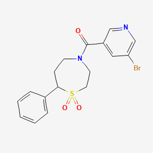 (5-Bromopyridin-3-yl)(1,1-dioxido-7-phenyl-1,4-thiazepan-4-yl)methanone