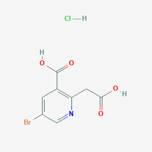 5-Bromo-2-(carboxymethyl)pyridine-3-carboxylic acid;hydrochloride