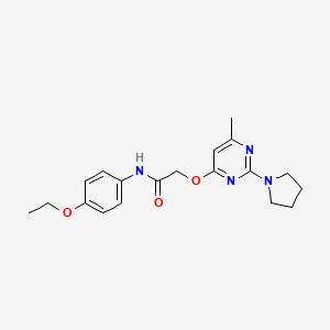 molecular formula C19H24N4O3 B2899582 N-(4-ethoxyphenyl)-2-((6-methyl-2-(pyrrolidin-1-yl)pyrimidin-4-yl)oxy)acetamide CAS No. 1031961-85-9