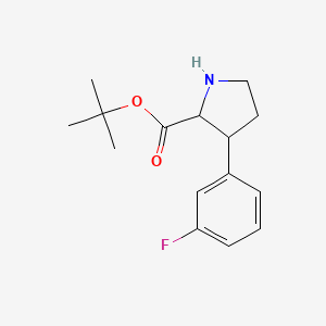 Tert-butyl 3-(3-fluorophenyl)pyrrolidine-2-carboxylate