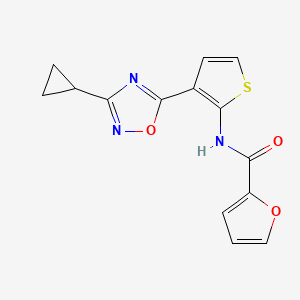 N-(3-(3-cyclopropyl-1,2,4-oxadiazol-5-yl)thiophen-2-yl)furan-2-carboxamide