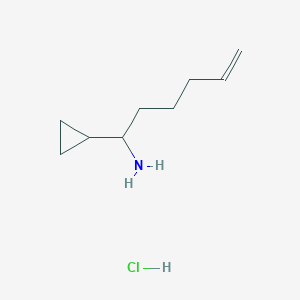 molecular formula C9H18ClN B2899593 1-Cyclopropylhex-5-en-1-amine;hydrochloride CAS No. 2402830-79-7