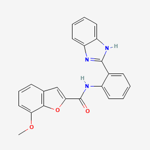 N-(2-(1H-benzo[d]imidazol-2-yl)phenyl)-7-methoxybenzofuran-2-carboxamide