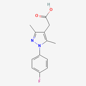 2-[1-(4-fluorophenyl)-3,5-dimethyl-1H-pyrazol-4-yl]acetic acid