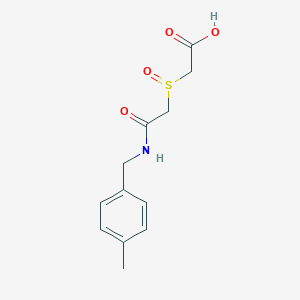 molecular formula C12H15NO4S B2899601 2-({2-[(4-Methylbenzyl)amino]-2-oxoethyl}sulfinyl)acetic acid CAS No. 344267-69-2
