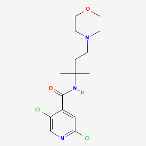 2,5-dichloro-N-[2-methyl-4-(morpholin-4-yl)butan-2-yl]pyridine-4-carboxamide