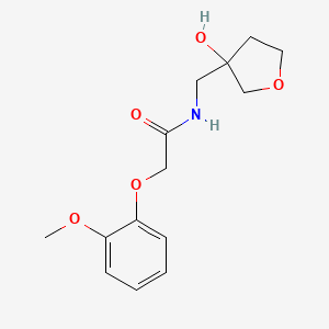 molecular formula C14H19NO5 B2899604 N-((3-hydroxytetrahydrofuran-3-yl)methyl)-2-(2-methoxyphenoxy)acetamide CAS No. 1916723-31-3