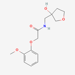 molecular formula C14H19NO5 B2899604 N-[(3-hydroxyoxolan-3-yl)methyl]-2-(2-methoxyphenoxy)acetamide CAS No. 1916723-31-3