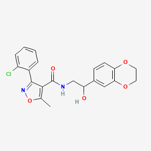 3-(2-chlorophenyl)-N-(2-(2,3-dihydrobenzo[b][1,4]dioxin-6-yl)-2-hydroxyethyl)-5-methylisoxazole-4-carboxamide