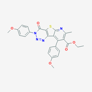 Ethyl 3,9-bis(4-methoxyphenyl)-7-methyl-4-oxo-3,4-dihydropyrido[3',2':4,5]thieno[3,2-d][1,2,3]triazine-8-carboxylate