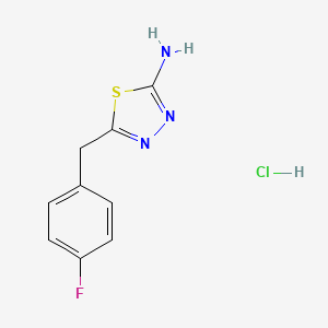 5-[(4-Fluorophenyl)methyl]-1,3,4-thiadiazol-2-amine hydrochloride