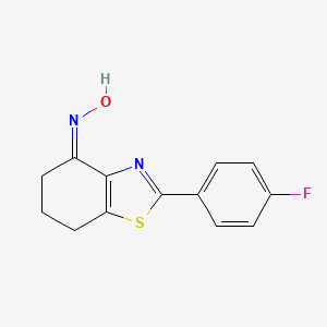 (NZ)-N-[2-(4-fluorophenyl)-6,7-dihydro-5H-1,3-benzothiazol-4-ylidene]hydroxylamine