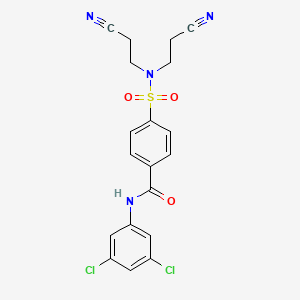 4-[bis(2-cyanoethyl)sulfamoyl]-N-(3,5-dichlorophenyl)benzamide