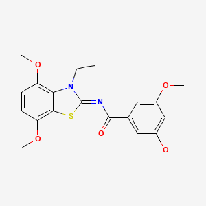 molecular formula C20H22N2O5S B2899630 N-(3-ethyl-4,7-dimethoxy-1,3-benzothiazol-2-ylidene)-3,5-dimethoxybenzamide CAS No. 868369-23-7