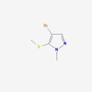 molecular formula C5H7BrN2S B2899632 4-Bromo-1-methyl-5-methylsulfanylpyrazole CAS No. 2418642-17-6