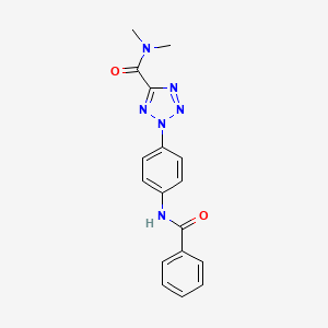 molecular formula C17H16N6O2 B2899659 2-(4-benzamidophenyl)-N,N-dimethyl-2H-tetrazole-5-carboxamide CAS No. 1396855-64-3