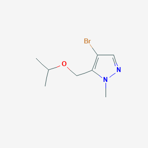 molecular formula C8H13BrN2O B2899670 4-bromo-5-(isopropoxymethyl)-1-methyl-1H-pyrazole CAS No. 1856019-50-5