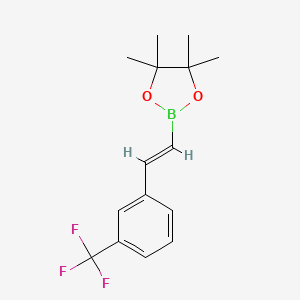 molecular formula C15H18BF3O2 B2899676 (E)-4,4,5,5-tetramethyl-2-(3-(trifluoromethyl)styryl)-1,3,2-dioxaborolane CAS No. 1073354-88-7