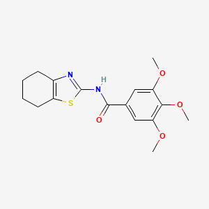 molecular formula C17H20N2O4S B2899677 3,4,5-trimethoxy-N-(4,5,6,7-tetrahydro-1,3-benzothiazol-2-yl)benzamide CAS No. 381191-43-1