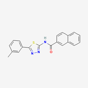 molecular formula C20H15N3OS B2899685 N-[5-(3-methylphenyl)-1,3,4-thiadiazol-2-yl]naphthalene-2-carboxamide CAS No. 391863-20-0