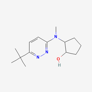 molecular formula C14H23N3O B2899686 2-((6-(Tert-butyl)pyridazin-3-yl)(methyl)amino)cyclopentan-1-ol CAS No. 2320600-53-9