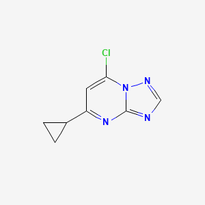 molecular formula C8H7ClN4 B2899694 7-Chloro-5-cyclopropyl-[1,2,4]triazolo[1,5-a]pyrimidine CAS No. 1208336-29-1