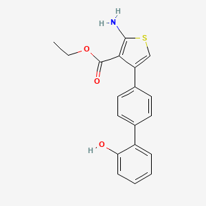 molecular formula C19H17NO3S B2899697 Ethyl 2-amino-4-(2'-hydroxy-[1,1'-biphenyl]-4-yl)thiophene-3-carboxylate CAS No. 1266690-26-9