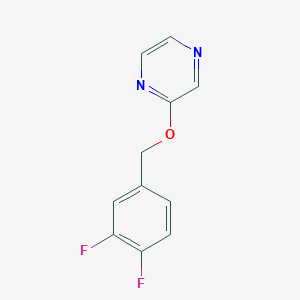 molecular formula C11H8F2N2O B2899700 2-[(3,4-Difluorophenyl)methoxy]pyrazine CAS No. 2197610-24-3