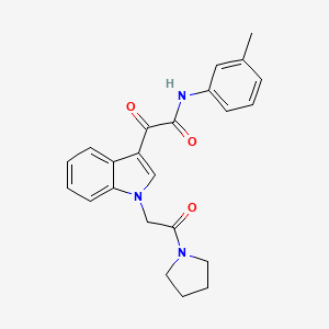 molecular formula C23H23N3O3 B2899725 N-(3-methylphenyl)-2-oxo-2-[1-(2-oxo-2-pyrrolidin-1-ylethyl)indol-3-yl]acetamide CAS No. 872849-27-9