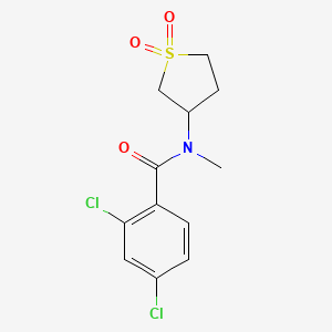 molecular formula C12H13Cl2NO3S B2899750 2,4-dichloro-N-(1,1-dioxidotetrahydrothiophen-3-yl)-N-methylbenzamide CAS No. 380177-65-1