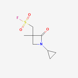 molecular formula C8H12FNO3S B2899762 (1-Cyclopropyl-3-methyl-2-oxoazetidin-3-yl)methanesulfonyl fluoride CAS No. 2287341-65-3