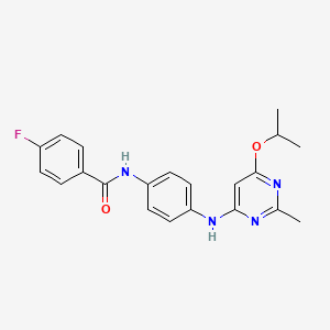 4-fluoro-N-(4-((6-isopropoxy-2-methylpyrimidin-4-yl)amino)phenyl)benzamide