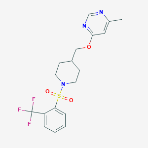 4-Methyl-6-((1-((2-(trifluoromethyl)phenyl)sulfonyl)piperidin-4-yl)methoxy)pyrimidine