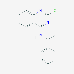 molecular formula C16H14ClN3 B2899774 2-chloro-N-(1-phenylethyl)quinazolin-4-amine CAS No. 597545-50-1